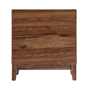 English Elm Double Door Cabinet Walnut Sideboard with Mirror-Style Accents, Removable Shelves & Solid Wood Legs W3417P388709