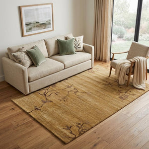 5 X 8 Hand Knotted Wool Floral Area Rug Stain Resistant Artisan Crafted Indoor