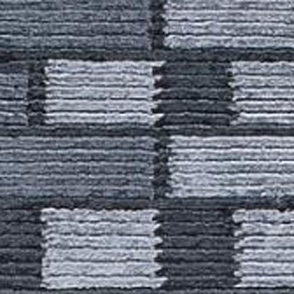 5 X 8 Hand Knotted Wool Blend Area Rug with Blue Gray Stripes for Living Room