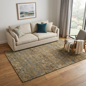 5x8 Hand Knotted Wool Paisley Area Rug Artisan Crafted Stain Resistant Floor Accent