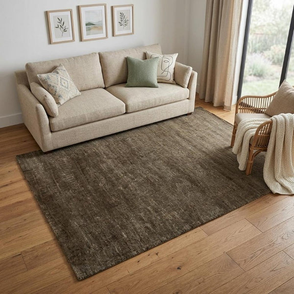 5x8 Hand Knotted Wool Blend Area Rug Abstract Artisan Design for Living Room