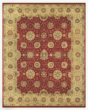 HomeRoots 5 X 8 Hand Knotted Wool Oriental Area Rug Stain Resistant Artisan Crafted 744185