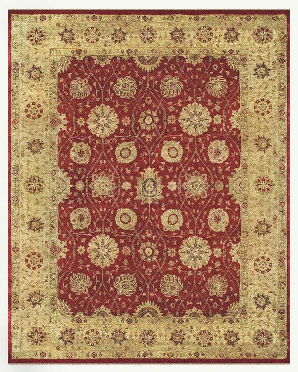HomeRoots 5 X 8 Hand Knotted Wool Oriental Area Rug Stain Resistant Artisan Crafted 744185