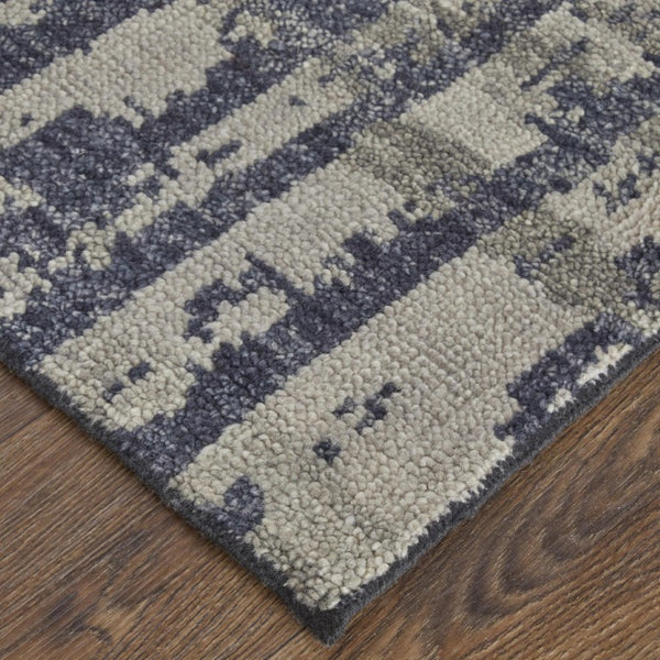 5x8 Hand Knotted Wool Abstract Area Rug Bohemian Stain Resistant Artisan Weave