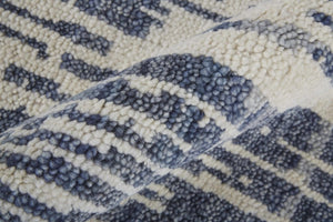5x8 Hand Knotted Wool Abstract Area Rug with Fringe Stain Resistant Artisan
