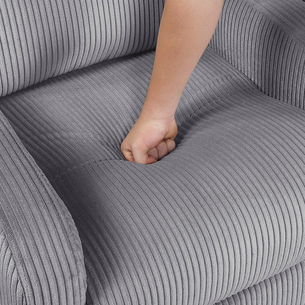 English Elm Contemporary Power Lift Chair Recliner with Plush Corduroy, Foam-Over-Coil Support & Side Pocket Dark Gray 31 L x 29 W x 24 H B011P395830