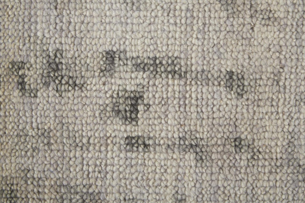5 X 8 Hand Knotted Wool Abstract Area Rug Ivory Gray Artisan Stain Resistant