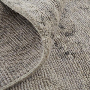 5 X 8 Hand Knotted Wool Abstract Area Rug Ivory Gray Artisan Stain Resistant
