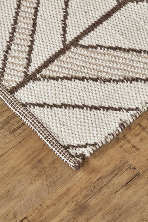 8x10 Handwoven Wool Chevron Area Rug Stain Resistant Artisan Craft for Living Room