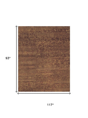 8x10 Hand Knotted Wool Floral Area Rug Artisan Crafted Stain Resistant Accent