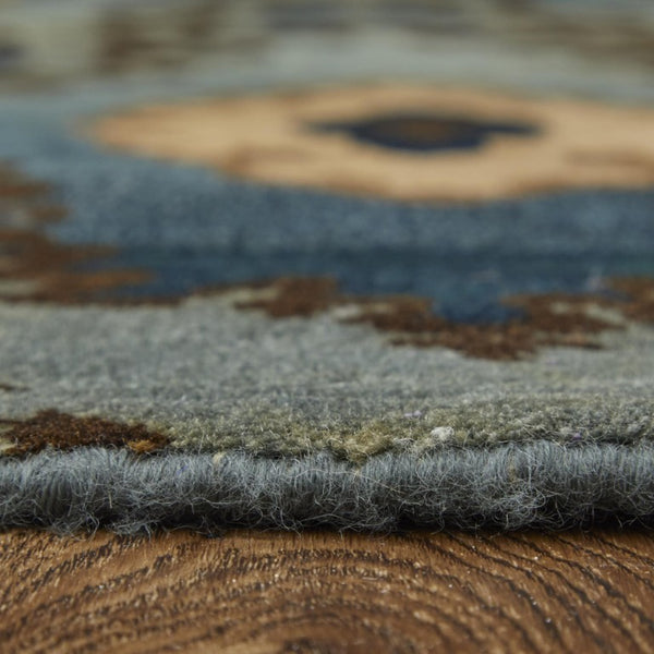 HomeRoots 8 X 10 Hand Knotted Wool Ikat Area Rug Artisan Crafted Stain Resistant Floor Accent 744229