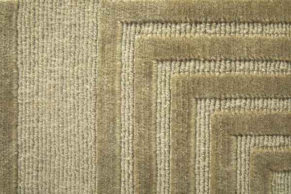 8 X 10 Hand Knotted Wool Geometric Area Rug Stain Resistant Artisan Crafted
