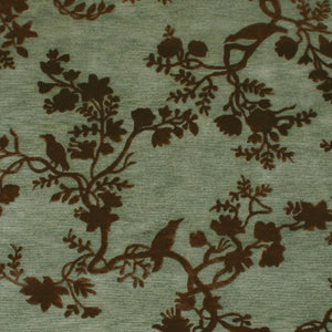8x10 Hand Knotted Wool Floral Area Rug Mid-century Style Stain Resistant Living Room