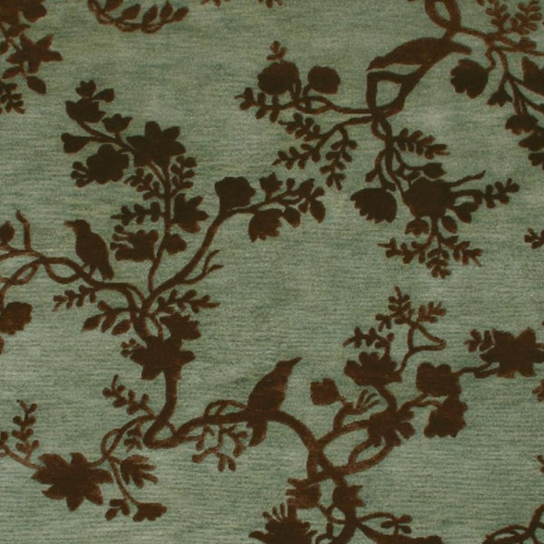 8x10 Hand Knotted Wool Floral Area Rug Mid-century Style Stain Resistant Living Room