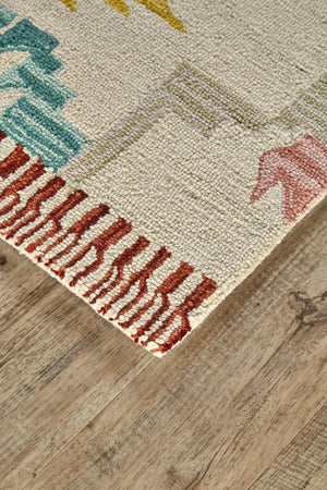 8x11 Bohemian Wool Area Rug Hand Tufted Geometric Design Stain Resistant Floor Accent