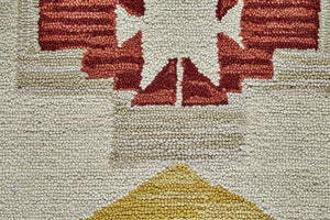 8x11 Bohemian Wool Area Rug Hand Tufted Geometric Design Stain Resistant Floor Accent