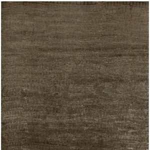 8 X 10 Hand Knotted Wool Blend Abstract Area Rug in Brown and Black Tones