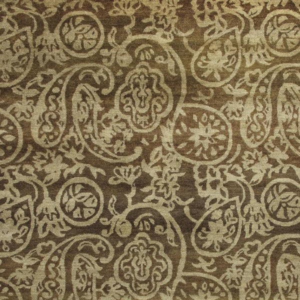 8 X 10 Hand Knotted Wool Paisley Area Rug Stain Resistant Artisan Crafted