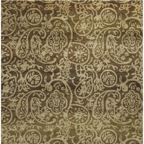 8 X 10 Hand Knotted Wool Paisley Area Rug Stain Resistant Artisan Crafted