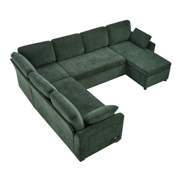 English Elm Swivel Barrel Accent Chair Chenille Tufted Round Club Seat for Living Room Lounge Green N719S002380F