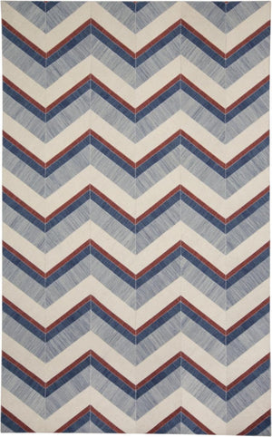8x10 Hand Woven Geometric Area Rug Stain Resistant Polyester Coastal Living Room