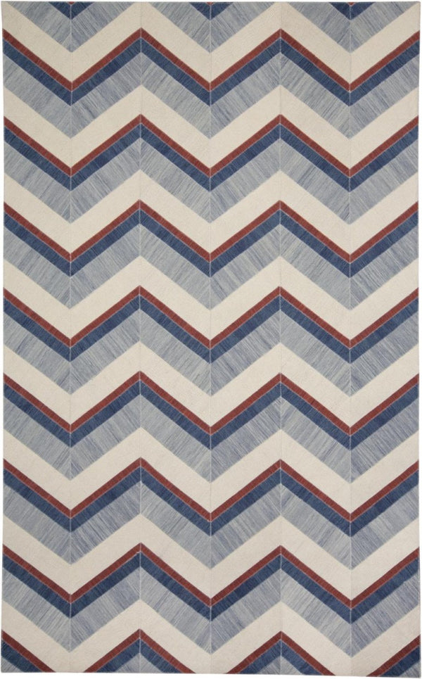 8x10 Hand Woven Geometric Area Rug Stain Resistant Polyester Coastal Living Room