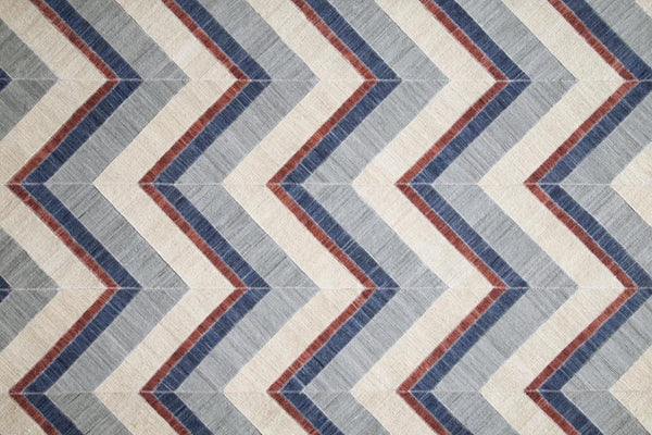 8x10 Hand Woven Geometric Area Rug Stain Resistant Polyester Coastal Living Room