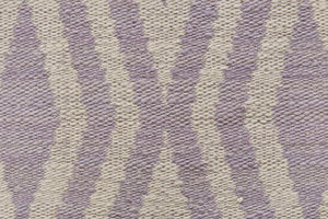8 X 10 Hand Loomed Wool Geometric Area Rug in Purple Ivory Stain Resistant