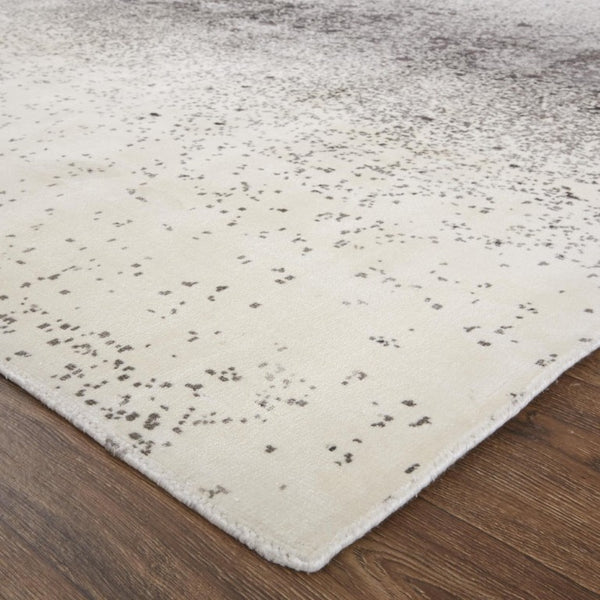 8 Ft X 10 Ft Ombre Hand Woven Area Rug in Gray Ivory Taupe Artisan Flatweave