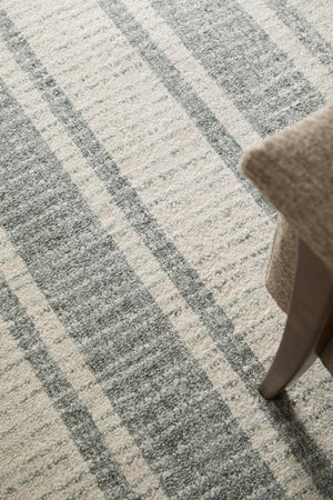 8x10 Hand Tufted Wool Striped Area Rug Stain Resistant for Living or Family Rooms