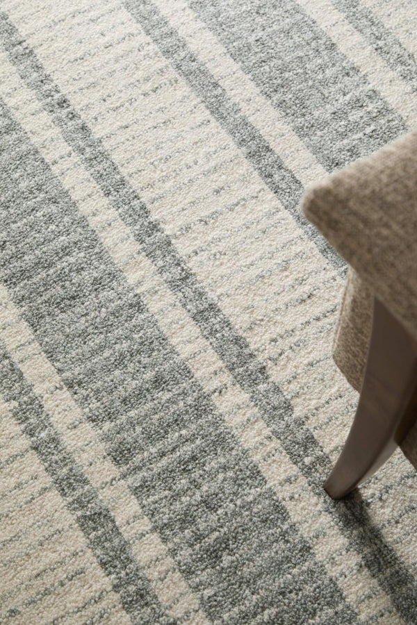 8x10 Hand Tufted Wool Striped Area Rug Stain Resistant for Living or Family Rooms