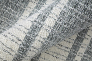 8x10 Hand Tufted Wool Striped Area Rug Stain Resistant for Living or Family Rooms