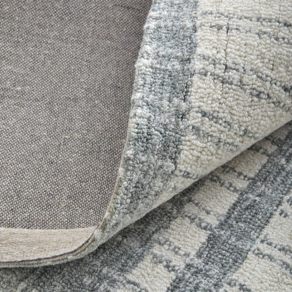 8x10 Hand Tufted Wool Striped Area Rug Stain Resistant for Living or Family Rooms