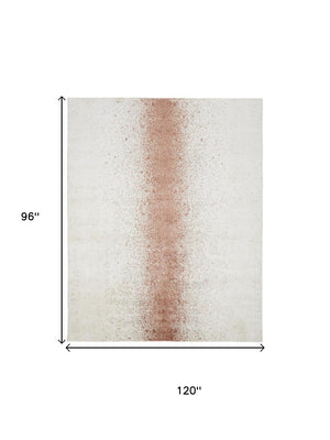 8x10 Hand Woven Ombre Area Rug Ivory Orange Gray Artisan Flatweave Living Room