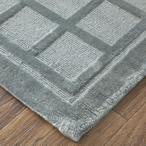 9 X 12 Hand Knotted Wool Geometric Area Rug Stain Resistant Modern Living Room