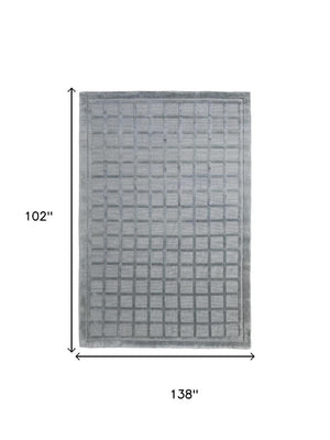 9 X 12 Hand Knotted Wool Geometric Area Rug Stain Resistant Modern Living Room
