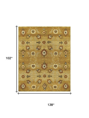 9x12 Hand Knotted Wool Floral Area Rug Stain Resistant Artisan Cottage Style