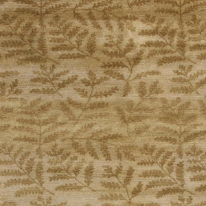 9 X 12 Hand Knotted Wool Floral Area Rug in Warm Tan Tones Stain Resistant
