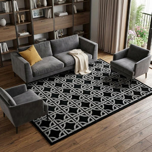 9x12 Hand Knotted Wool Abstract Area Rug Stain Resistant Artisan Woven Floor Accent
