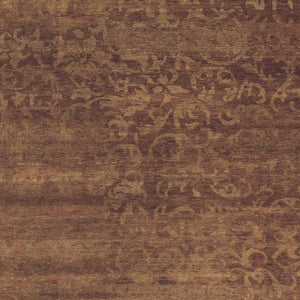 9 X 12 Hand Knotted Wool Floral Area Rug Artisan Crafted Stain Resistant Brown
