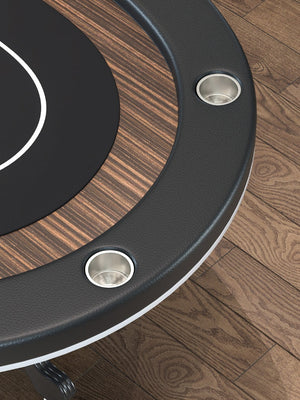 English Elm Ino Design 96 Inch Casino Poker Table Oak Pedestal Speed Cloth Game Room W2748S00070