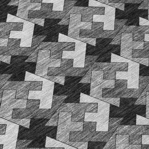 5 X 8 Geometric Polyester Area Rug Washable Indoor Outdoor Stain Resistant