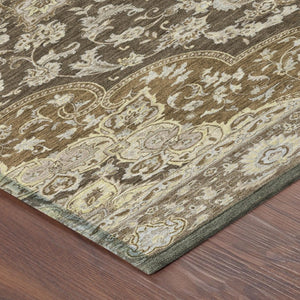 8x10 Oriental Polyester Area Rug Stain Resistant for Indoor Outdoor Spaces