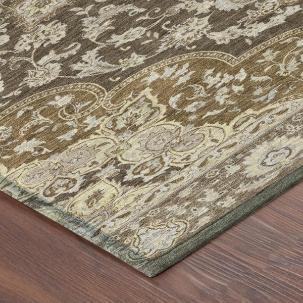 8x10 Oriental Polyester Area Rug Stain Resistant for Indoor Outdoor Spaces