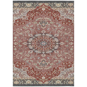 HomeRoots 10 X 14 Oriental Washable Polyester Area Rug for Indoor Outdoor Living Spaces 744632