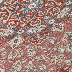 10 X 14 Oriental Washable Polyester Area Rug for Indoor Outdoor Living Spaces