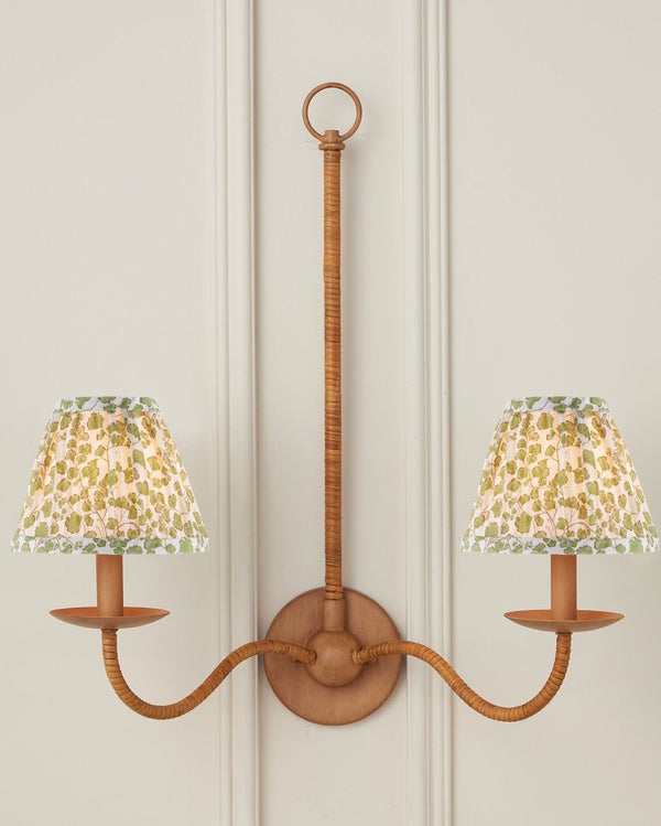 Currey & Company Maiden Tapered Chandelier Shade - Elegant Ginkgo-inspired Fabric For A Stylish Home Décor Upgrade Green Cotton 0900-0045-currey-company