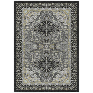 HomeRoots 8x10 Washable Oriental Polyester Area Rug for Indoor Outdoor High Traffic Spaces 744660