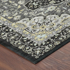 8x10 Washable Oriental Polyester Area Rug for Indoor Outdoor High Traffic Spaces
