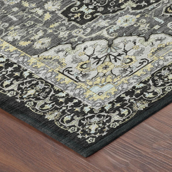 8x10 Washable Oriental Polyester Area Rug for Indoor Outdoor High Traffic Spaces